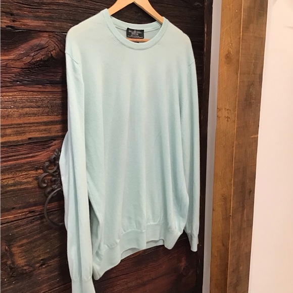 Brooks Brothers Mens Crewneck Sweater Size XL Lightweight 100% Scottish Cashmere - Picture 7 of 16